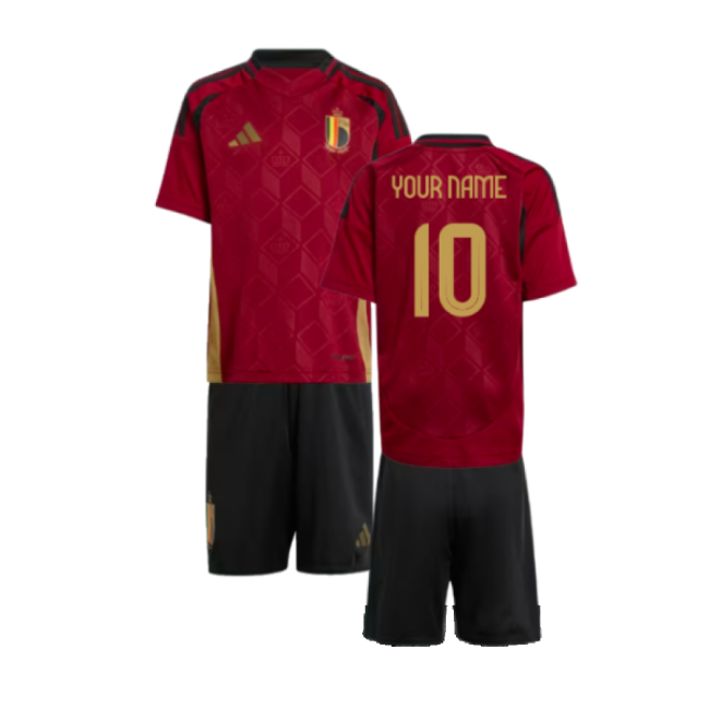 2024-2025 Belgium Home Mini Kit (Your Name)-The Soccer Shirt Hub