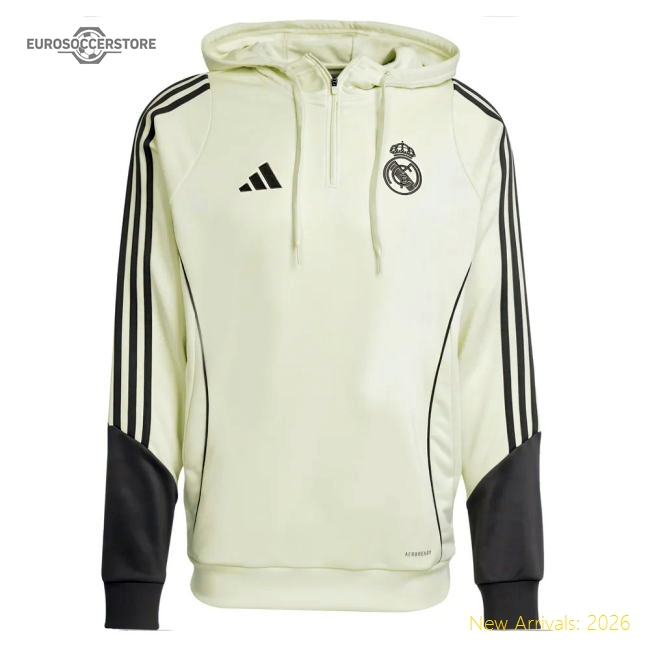2025-2026 Real Madrid Training Hoody (Almost Lime)-The Soccer Shirt Hub