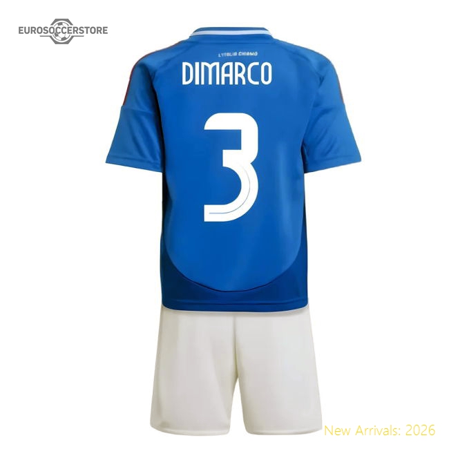 2024-2025 Italy Home Mini Kit (DIMARCO 3)-The Soccer Shirt Hub