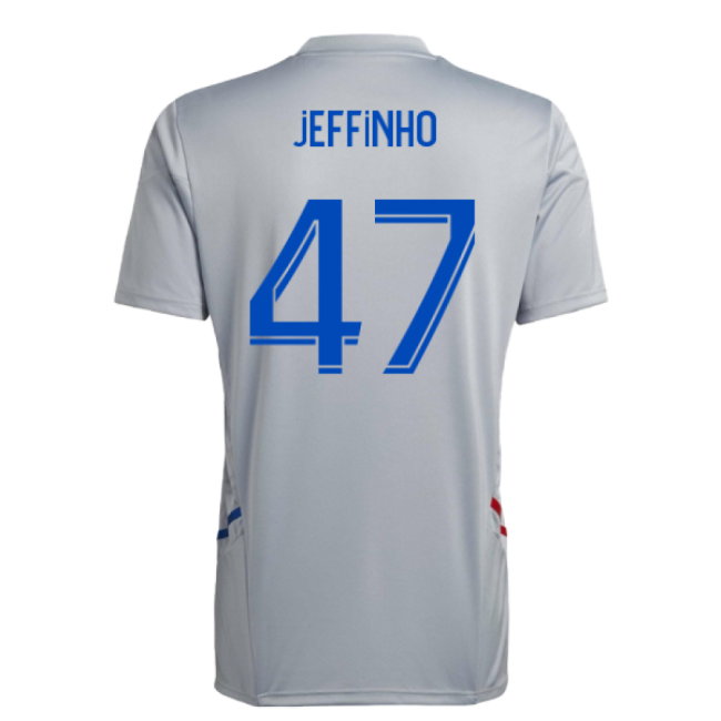 2022-2023 Olympique Lyon Training Jersey (Halo Silver) (Jeffinho 47)-The Soccer Shirt Hub