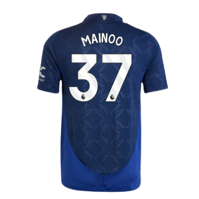 2024-2025 Man Utd Authentic Away Shirt (Mainoo 37)-The Soccer Shirt Hub