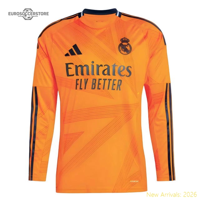 2024-2025 Real Madrid Long Sleeve Away Shirt-The Soccer Shirt Hub