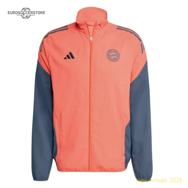 2025-2026 Bayern Munich Presentation Jacket (Easy Coral)-The Soccer Shirt Hub