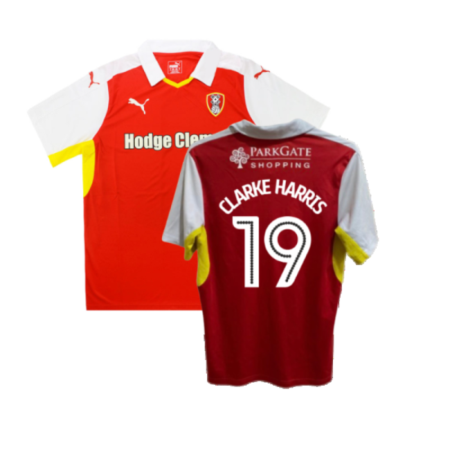 Rotherham 2016-17 Home Shirt ((Good) XL) (Clarke Harris 19)-The Soccer Shirt Hub