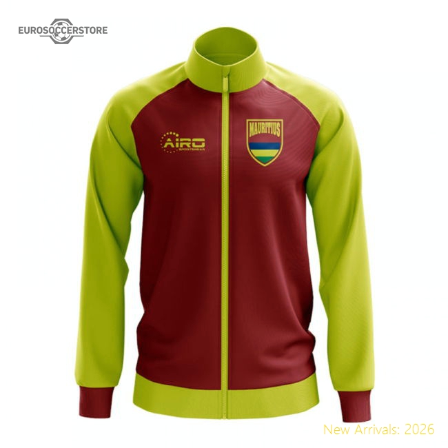 Mauritius Concept Football Track Jacket (Red)-The Soccer Shirt Hub