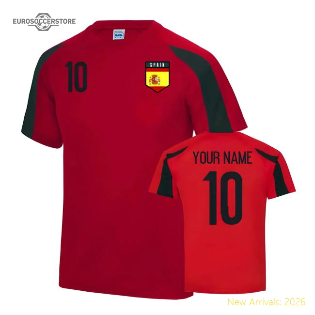 Spain Sports Training Jersey (Your Name)-The Soccer Shirt Hub
