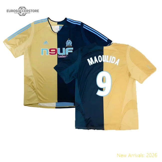 Marseille 2005-06 Third Shirt ((Excellent) L) (Maoulida 9)-The Soccer Shirt Hub