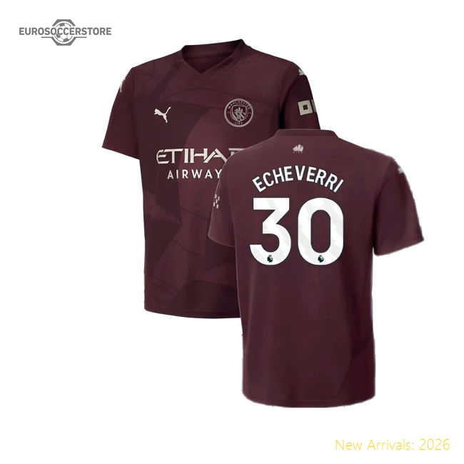 2024-2025 Man City Third Shirt (Kids) (Echeverri 30)-The Soccer Shirt Hub