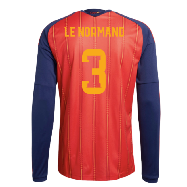2026-2027 Spain Long Sleeve Home Shirt (Le Normand 3)-The Soccer Shirt Hub