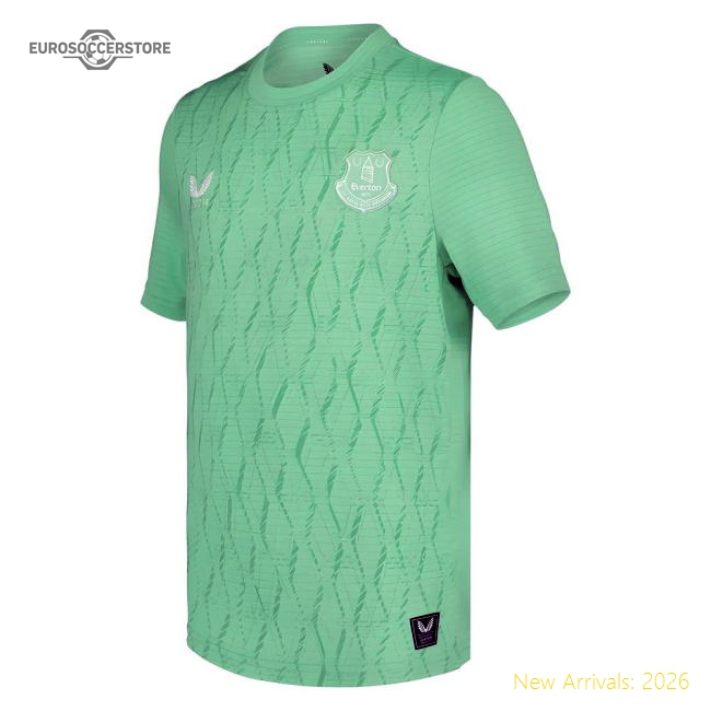2025-2026 Everton Home Goalkeeper Shirt (Green) - Kids-The Soccer Shirt Hub