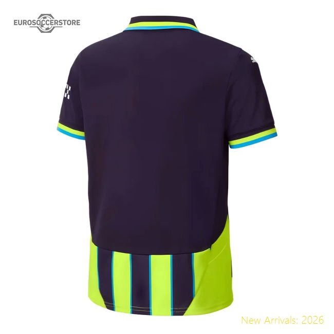 2024-2025 Man City Away Shirt (Kids) (Stones 5)-The Soccer Shirt Hub