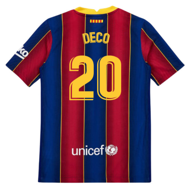 2020-2021 Barcelona Vapor Match Home Shirt (Kids) (DECO 20)-The Soccer Shirt Hub