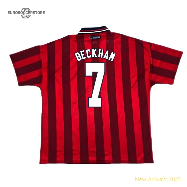 England 1997-99 Away Shirt (Good) (BECKHAM 7)-The Soccer Shirt Hub