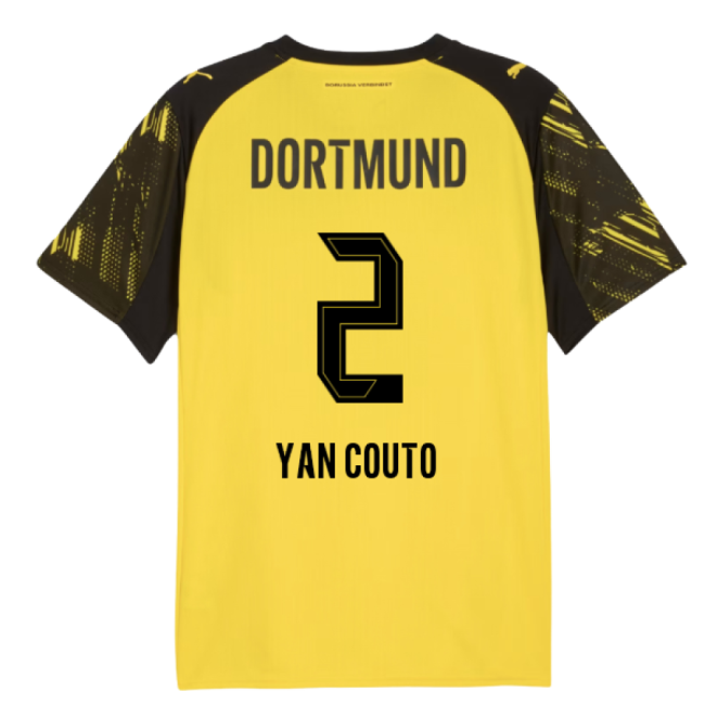 2025-2026 Borussia Dortmund Home Shirt (Yan Couto 2)-The Soccer Shirt Hub