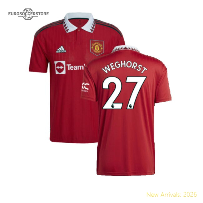 2022-2023 Man Utd Home Shirt (Weghorst 27)-The Soccer Shirt Hub