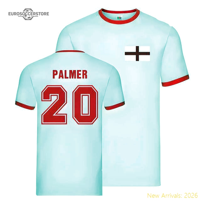 England Ringer T-Shirt (Cole Palmer 20)-The Soccer Shirt Hub