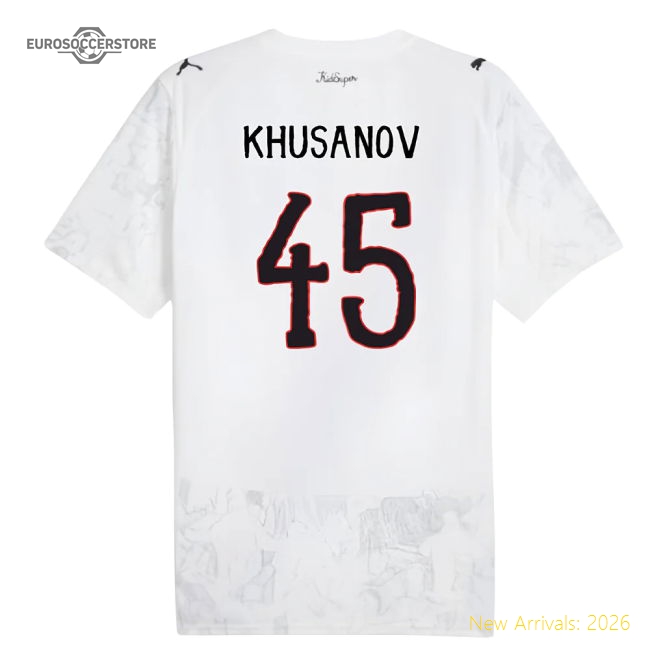 2025-2026 KIDSUPER x Manchester City CWC Shirt (White) (Khusanov 45)-The Soccer Shirt Hub