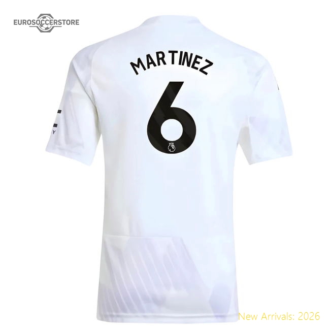 2025-2026 Man Utd Away Shirt (Kids) (Martinez 6)-The Soccer Shirt Hub