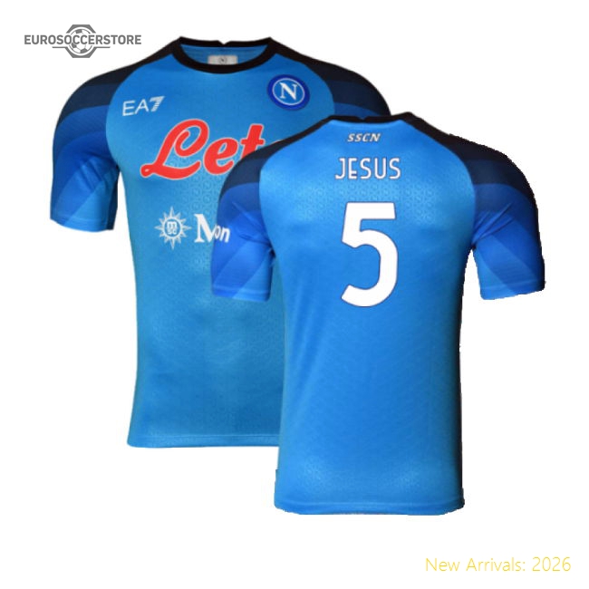 Napoli 2022-23 Player Issue Home Shirt (3XL) (Jesus 5) (Excellent)-The Soccer Shirt Hub