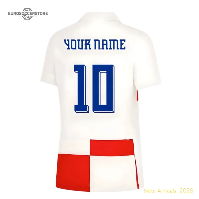 2024-2025 Croatia Home Shirt (Womens) (Your Name)-The Soccer Shirt Hub