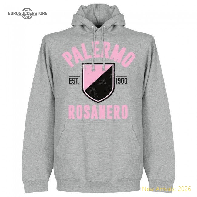 Palermo Established Hoodie - Grey-The Soccer Shirt Hub