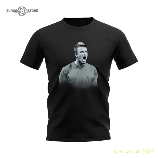 David Beckham England Legend T-Shirt (Black)-The Soccer Shirt Hub