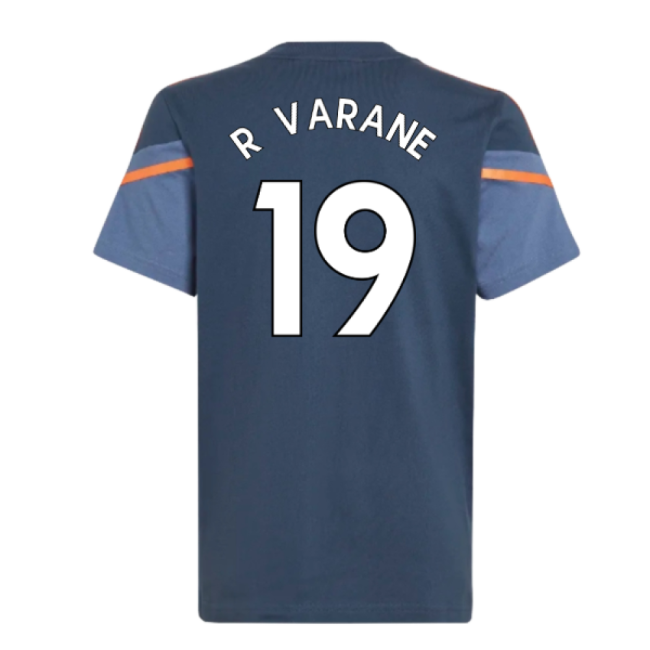 2022-2023 Man Utd Training Tee (Crew Navy) - Kids (R VARANE 19)-The Soccer Shirt Hub