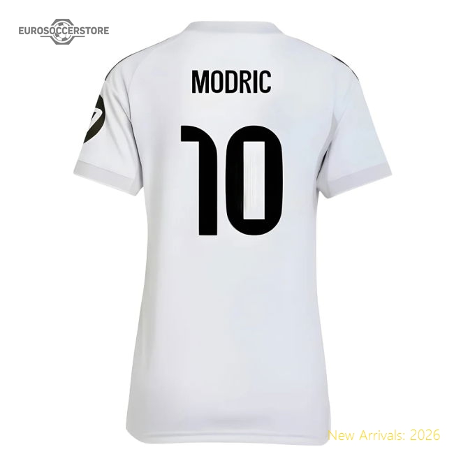 2025-2026 Real Madrid Home Shirt (Womens) (Modric 10)-The Soccer Shirt Hub