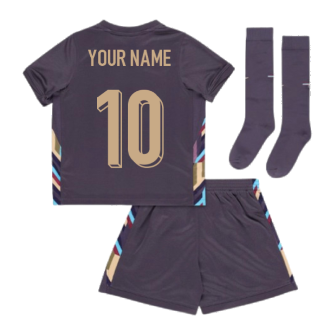 2024-2025 England Away Mini Kit (Your Name)-The Soccer Shirt Hub