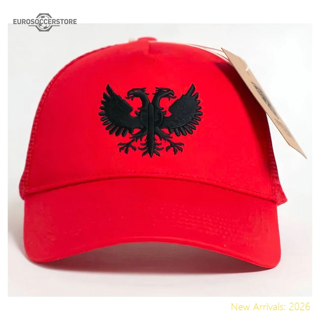 Albania Shqiponje Trucker Cap (Red)-The Soccer Shirt Hub