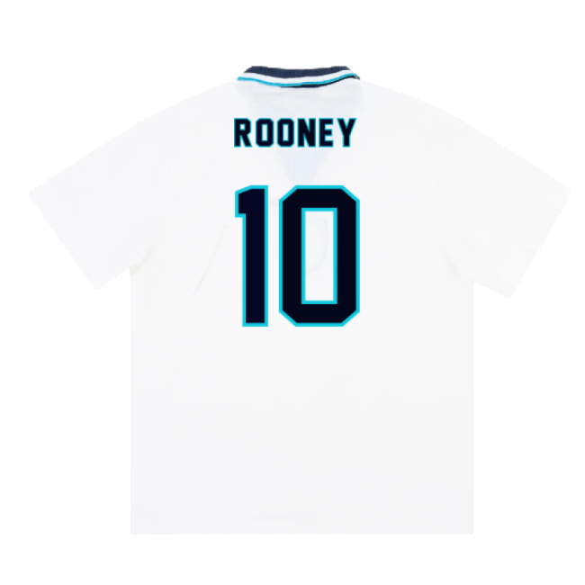 England 1995-97 Home Shirt (XL) (ROONEY 10) (Excellent)-The Soccer Shirt Hub