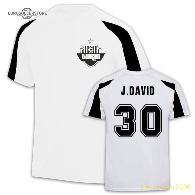 Jonathan David Juventus Sport Training Jersey (White)-The Soccer Shirt Hub