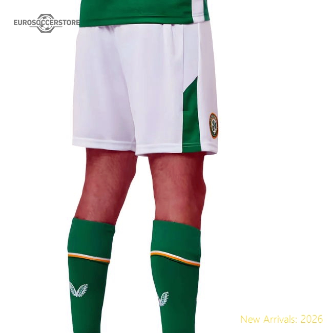 2024-2025 Republic of Ireland Home Shorts (White)-The Soccer Shirt Hub
