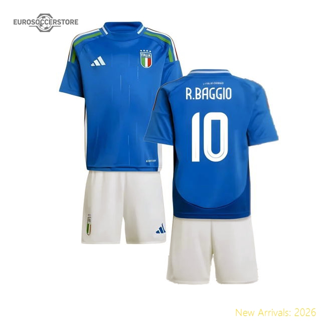 2024-2025 Italy Home Mini Kit (R.BAGGIO 10)-The Soccer Shirt Hub