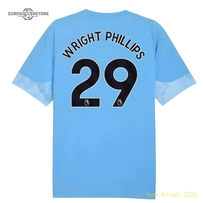 2025-2026 Man City Training Jersey (Light Blue) - Kids (Wright Phillips 29)-The Soccer Shirt Hub