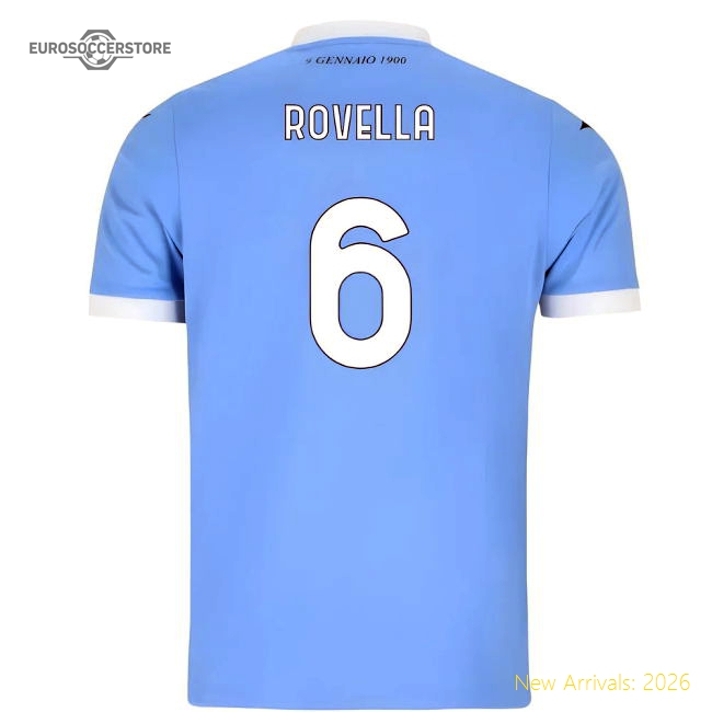 2025-2026 Lazio Home Shirt (Rovella 6)-The Soccer Shirt Hub