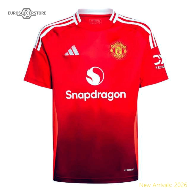 2024-2025 Man Utd Home Shirt (Kids) (Garnacho 17)-The Soccer Shirt Hub
