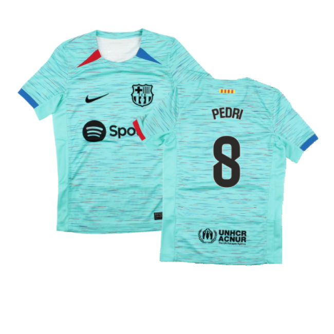 2023-2024 Barcelona Third Shirt (Kids) (Pedri 8)-The Soccer Shirt Hub