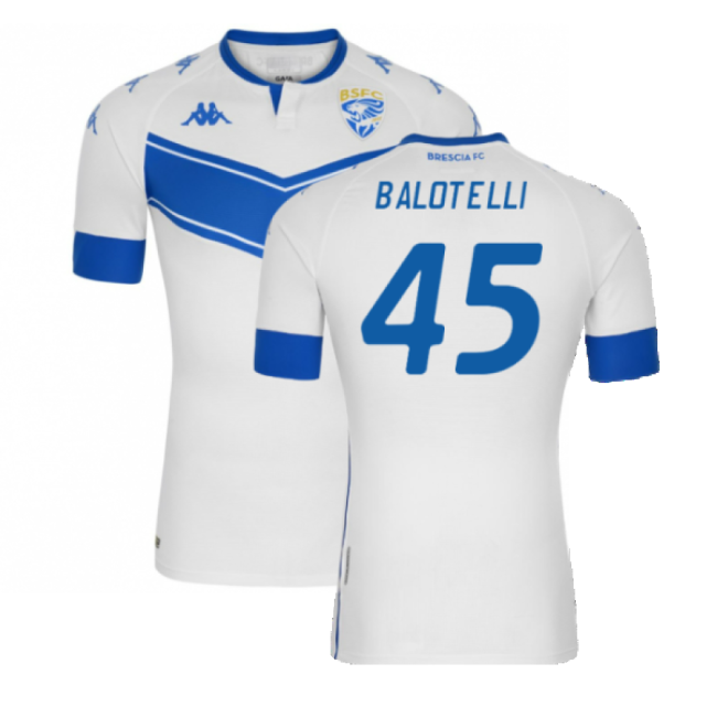 Brescia 2020-21 Away Shirt (Sponsorless) (XL) (BALOTELLI 45) (Mint)-The Soccer Shirt Hub
