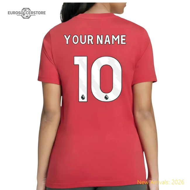 2025-2026 Liverpool US Tee (Red) - Kids (Your Name)-The Soccer Shirt Hub