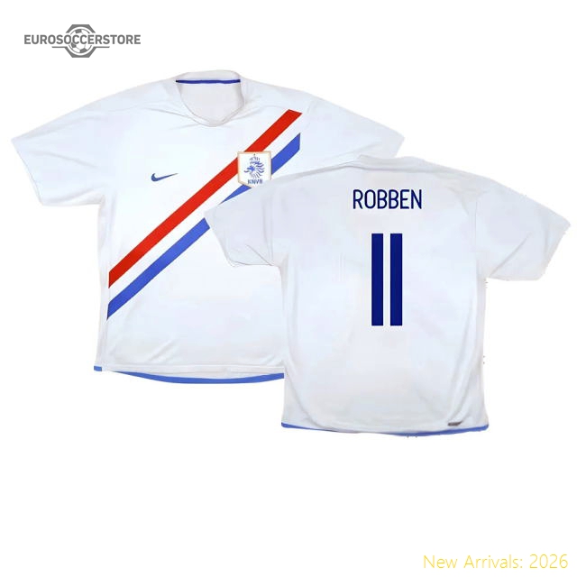 Holland 2006-08 Away Shirt ((Very Good) S) (Robben 11)-The Soccer Shirt Hub