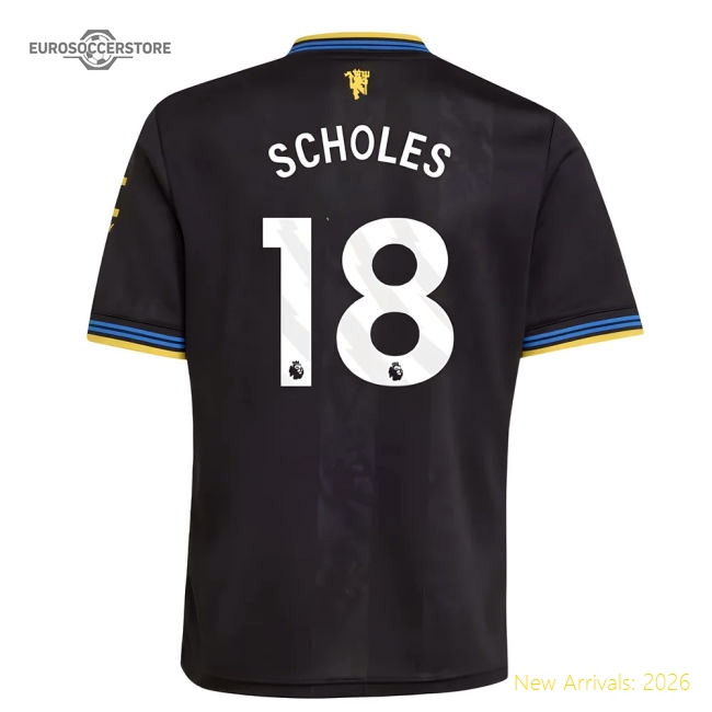 2025-2026 Man Utd Third Shirt (Kids) (Scholes 18)-The Soccer Shirt Hub