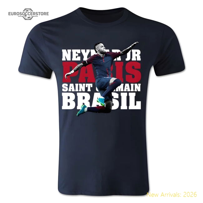 Neymar Jr PSG T-Shirt (Navy) - Kids-The Soccer Shirt Hub