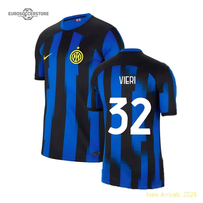 2023-2024 Inter Milan Home Shirt (Vieri 32)-The Soccer Shirt Hub