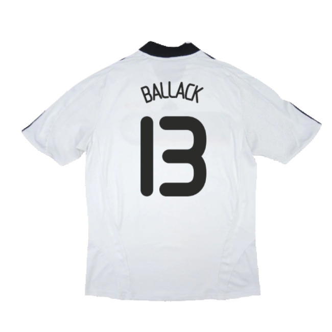 Germany 2008-09 Home Shirt ((Good) S) (BALLACK 13)-The Soccer Shirt Hub