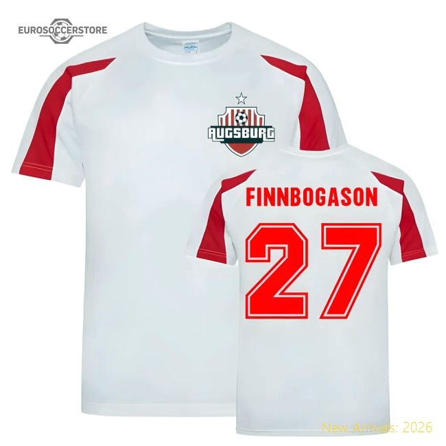 Alfred Finnbogason Augsburg Sports Training Jersey (White)-The Soccer Shirt Hub