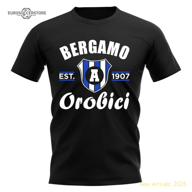 Atalanta Established Football T-Shirt (Black)-The Soccer Shirt Hub