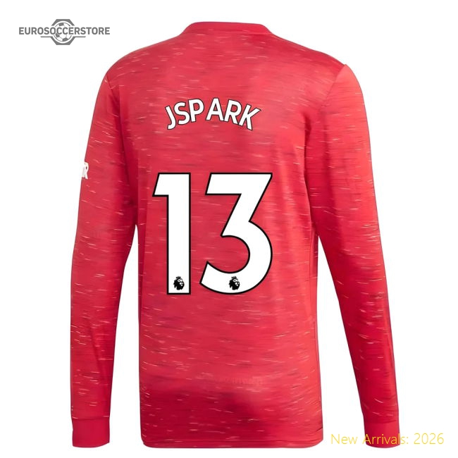 2020-2021 Man Utd Adidas Home Long Sleeve Shirt (J.S.PARK 13)-The Soccer Shirt Hub