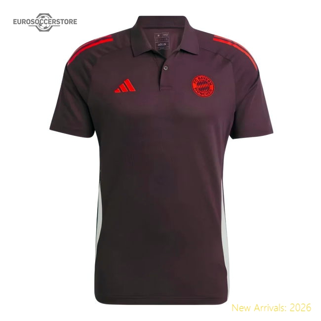 2024-2025 Bayern Munich Polo Shirt (Shadow Maroon)-The Soccer Shirt Hub