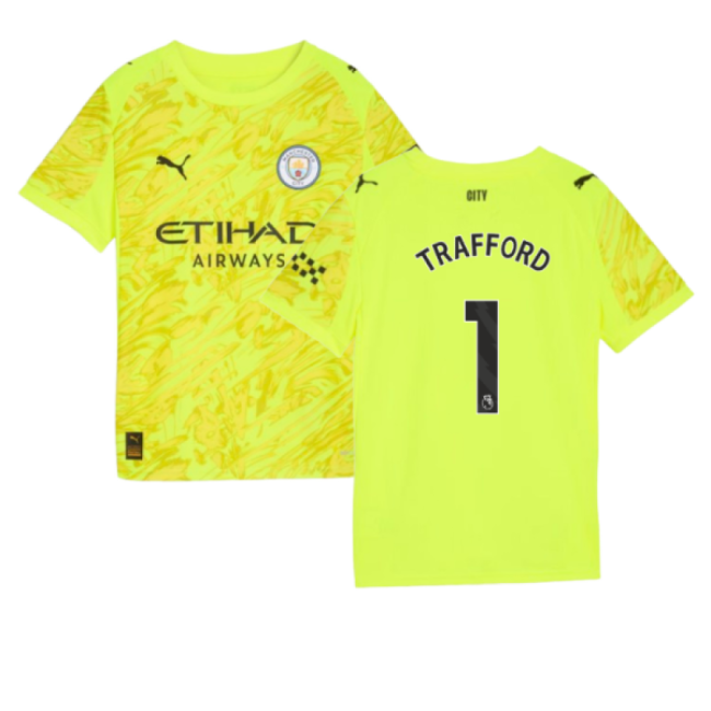 2025-2026 Man City Goalkeeper Third Shirt (Yellow) - Kids (Trafford 1)-The Soccer Shirt Hub